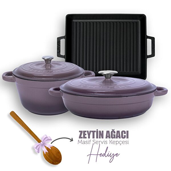 Döküm 6X New Heritage Serisi Döküm Demir Tencere Tava Çeyiz Seti