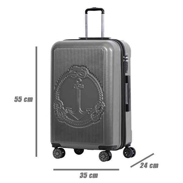 Ocean Gri Küçük Boy 20" Valiz