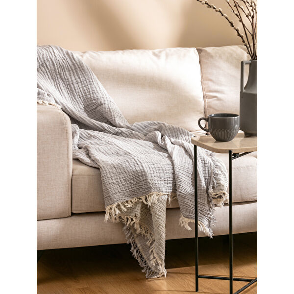 Püsküllü Tv Battaniyesi 130x170 cm