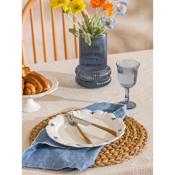 Baskılı Porselen Tabak 25 cm