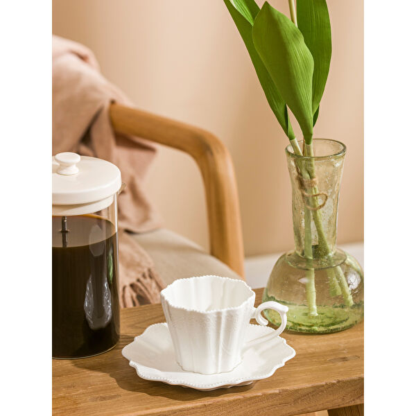 Desenli Porselen Kahve Fincan Takımı 210 ml