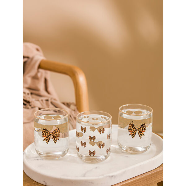 Fiyonk Baskılı Cam Bardak 3'lü 280 ml