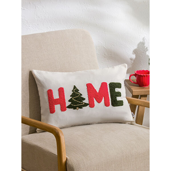 Yılbaşı Temalı Kırlent Kılıfı 35x50 cm