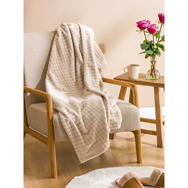 Tomurcuk Desenli Tv Battaniyesi 100x150 cm