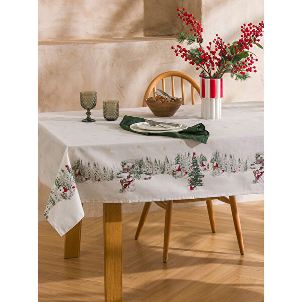Yılbaşı Temalı Masa Örtüsü 150x220 cm
