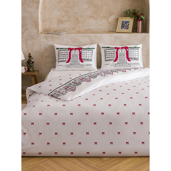 LCW HOME Fiyonk Baskılı Çift Kişilik Nevresim Seti