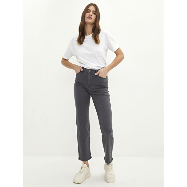 LCW BASIC Skinny Fit Düz Cep Detaylı Kadın Jean Pantolon