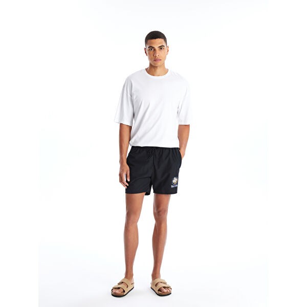 Kısa Boy Rick and Morty Baskılı Erkek Deniz Şortu