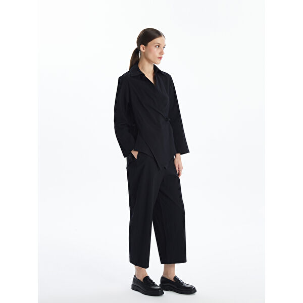 Beli Lastikli Dokulu Kadın Pantolon