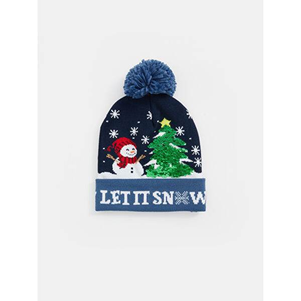 Yılbaşı Temalı Erkek Çocuk Bere