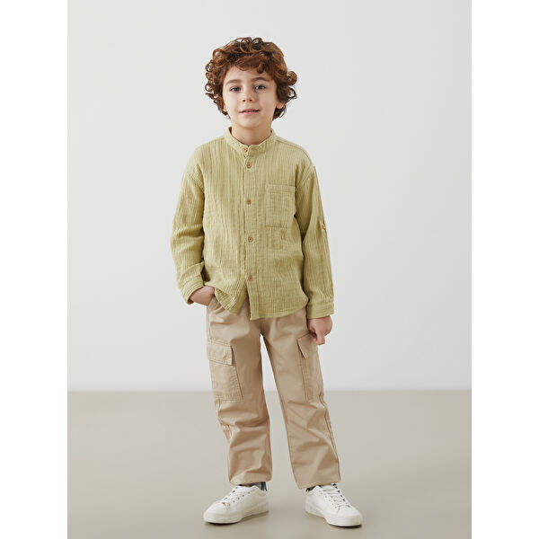 Beli Lastikli Erkek Çocuk Kargo Pantolon