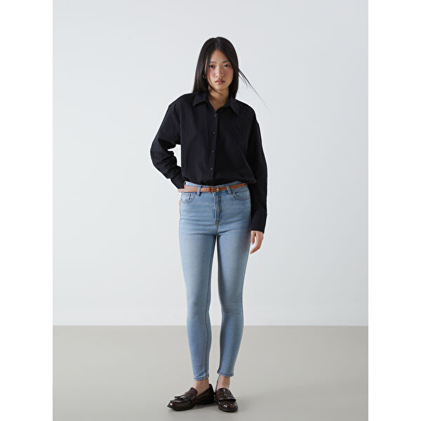 Beli Kemerli Jüpiter Süper Skinny Fit Jean Pantolon