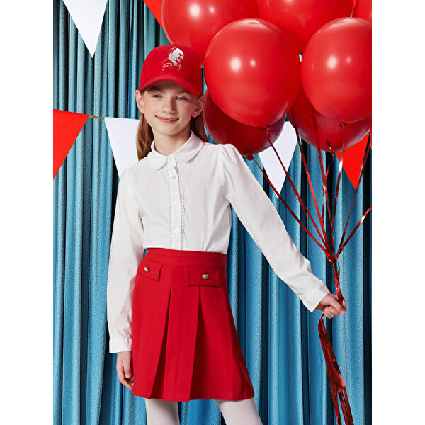 Dantel Detaylı Kız Çocuk Gömlek