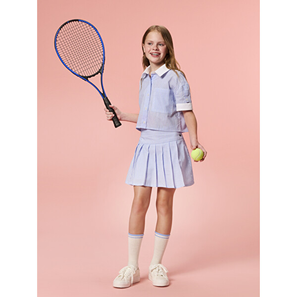 LCW Kids Pileli Kız Çocuk Şort Etek