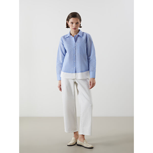 Beli Lastikli Slim Mom Kadın Jean Pantolon