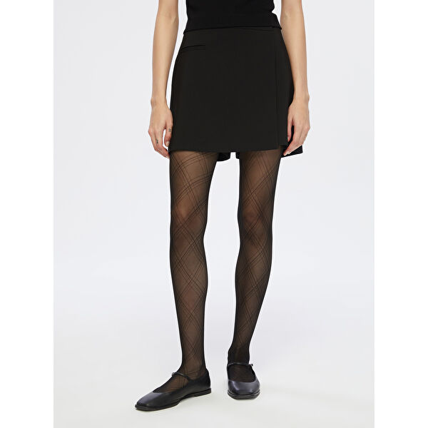 15 Denye Baklava Desenli Kadın Külotlu Çorap