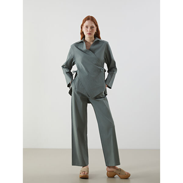 Beli Lastikli Dokulu Kadın Pantolon