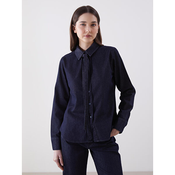 Regular Fit Kadın Jean Gömlek