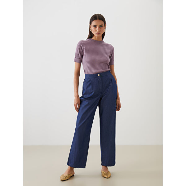 Wideleg Kadın Jean Pantolon