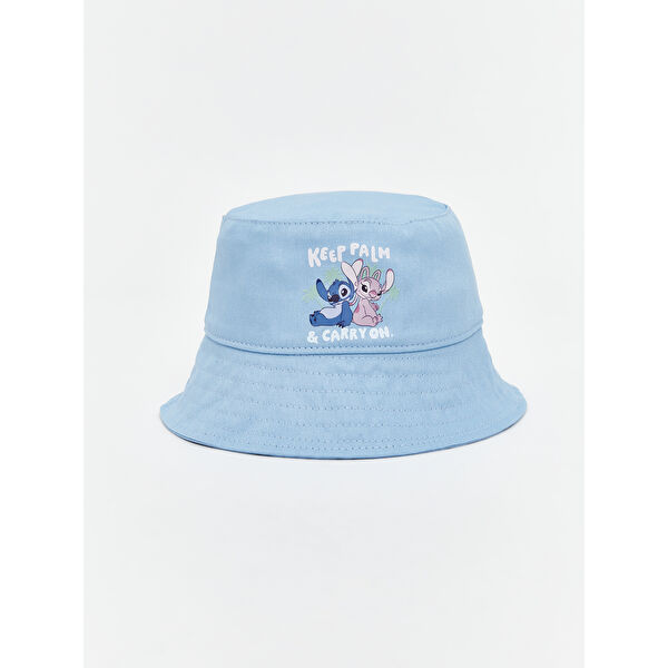 Lilo ve Stitch Baskılı Kız Çocuk Bucket Şapka