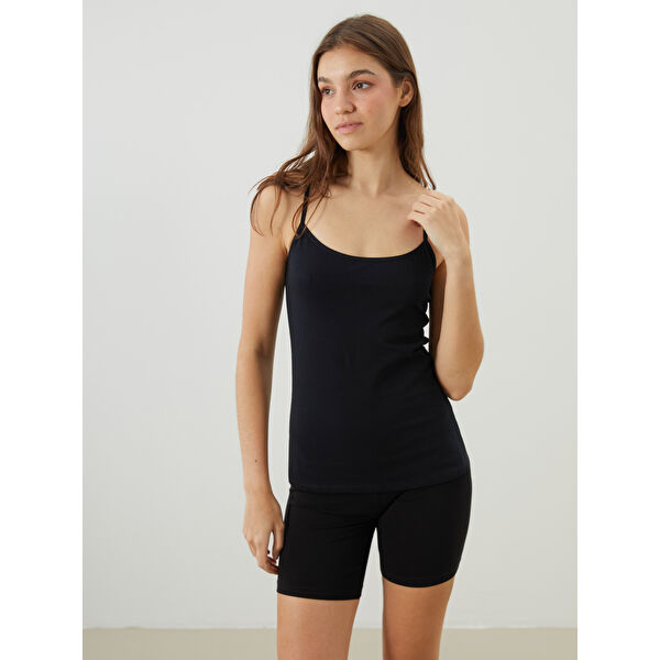 U Yaka İp Askılı Kadın Atlet