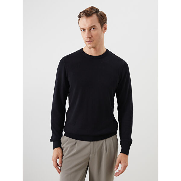 Bisiklet Yaka Erkek Triko Kazak