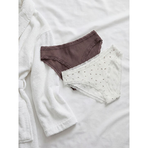 Desenli Bikini Külot 2'li