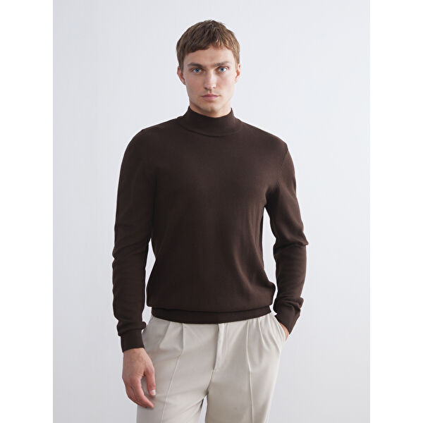 Yarım Balıkçı Yaka Erkek Triko Kazak