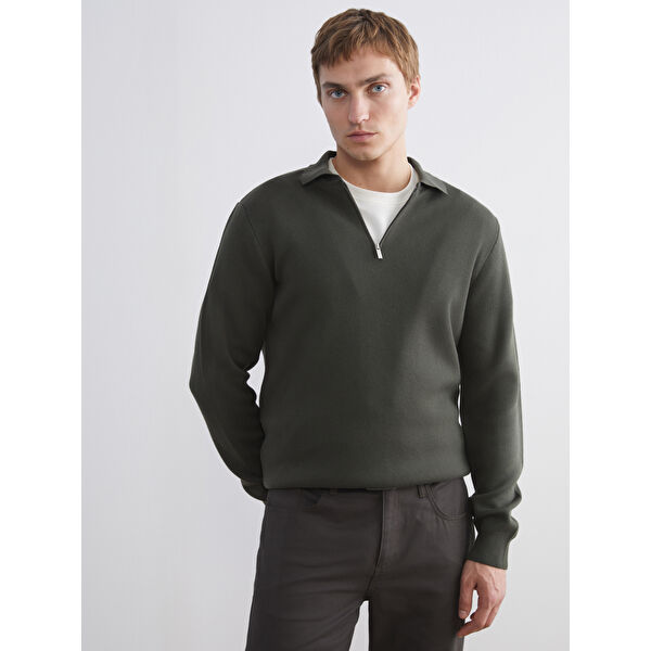 Polo Yaka Erkek Triko Kazak