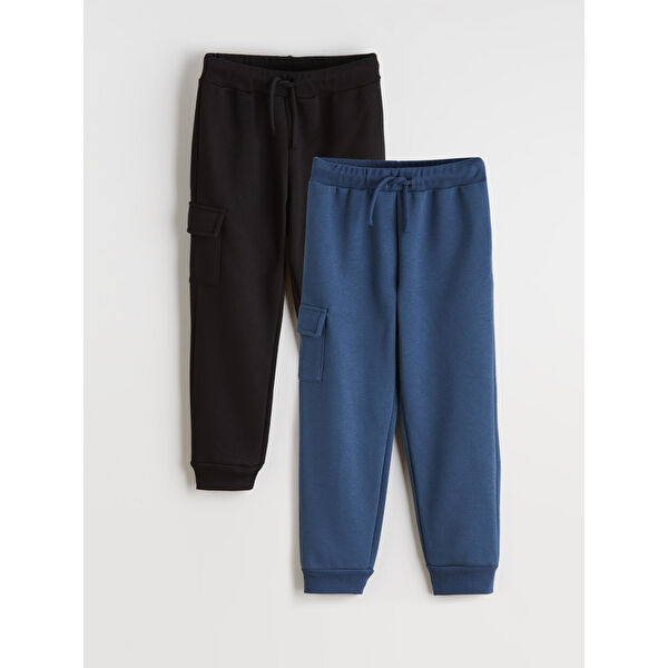 Beli Lastikli Erkek Çocuk Jogger Eşofman Altı 2'li