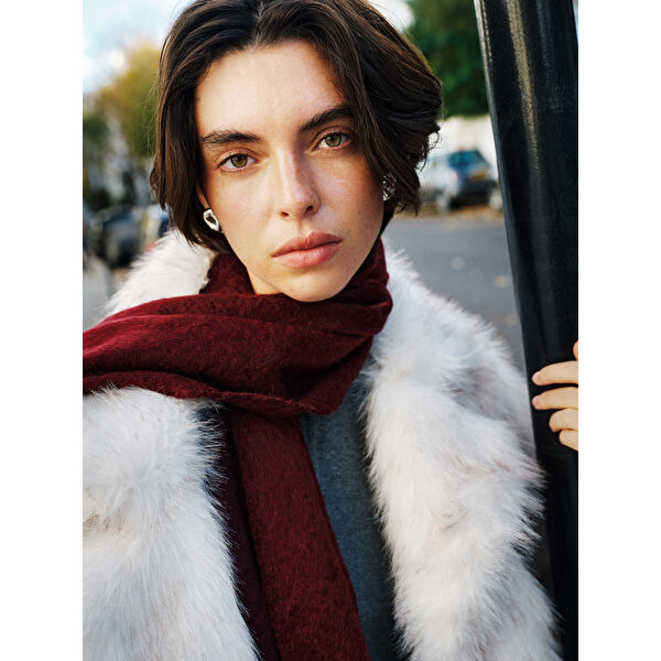 Ceket Yaka Kadın Kürk Mont