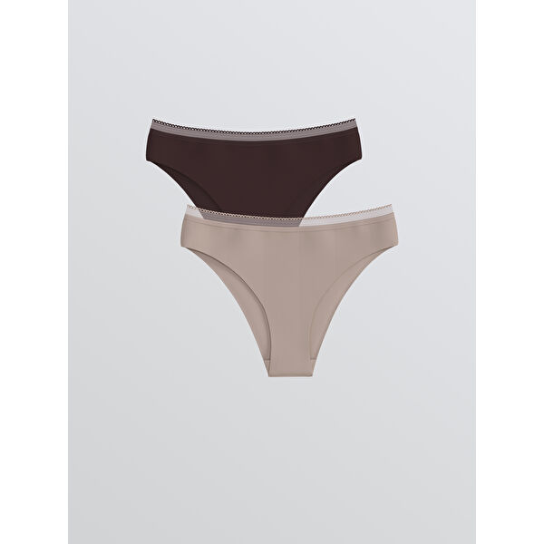 Düz Lazer Kesim Brazilian Külot 2'li