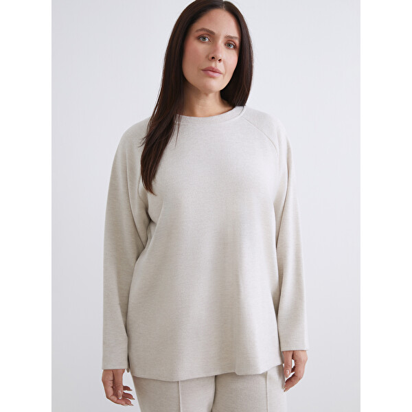 LCW Comfort Bisiklet Yaka Kadın Sweatshirt