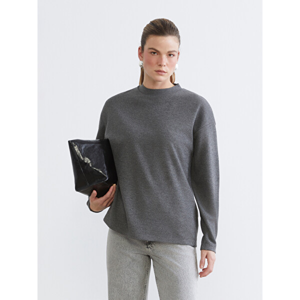 LCW EVERYDAY Bisiklet Yaka Oversize Kadın Tişört