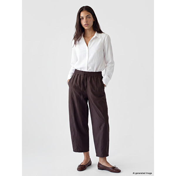 LCW Modest Beli Lastikli Kadın Pantolon