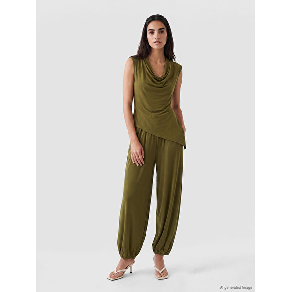 Beli Lastikli Kadın Jogger Pantolon