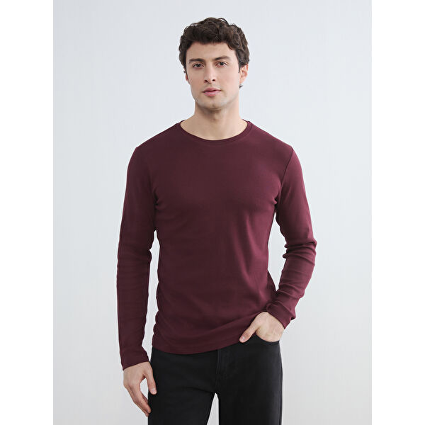 Bisiklet Yaka Uzun Kollu Erkek Tişört