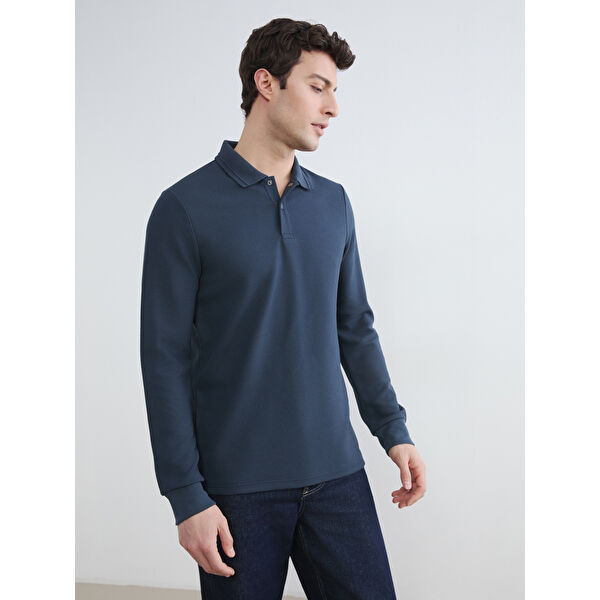 Polo Yaka Erkek Sweatshirt