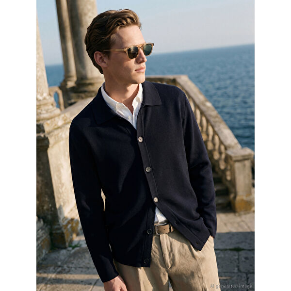 Standart Kalıp Erkek Triko Hırka