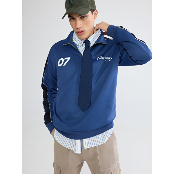 New York Baskılı Erkek Sweatshirt