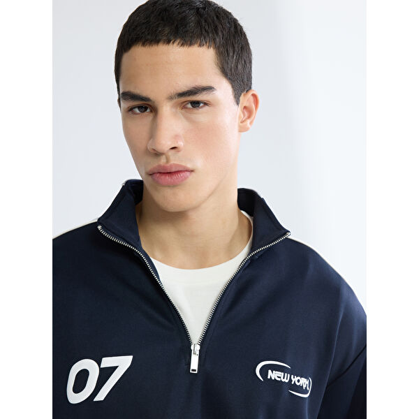 New York Baskılı Erkek Sweatshirt