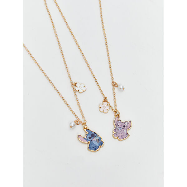 Lilo ve Stitch Baskılı Kız Çocuk Kolye