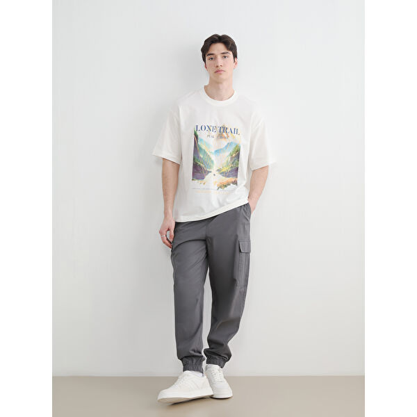 Standart Kalıp Poplin Erkek Jogger Pantolon