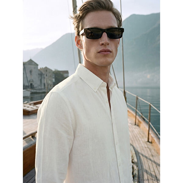 Regular Fit Armürlü Erkek Gömlek