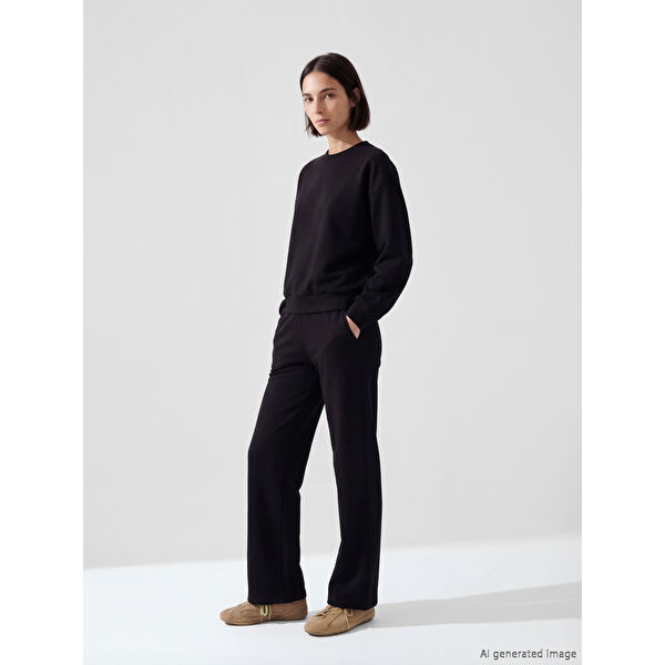 Geniş Paça Soft Touch Kadın Eşofman Altı