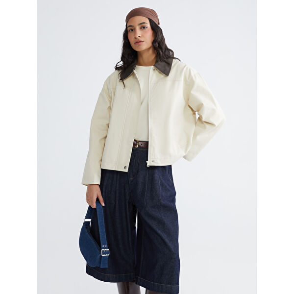 Gömlek Yaka Oversize Kadın Ceket