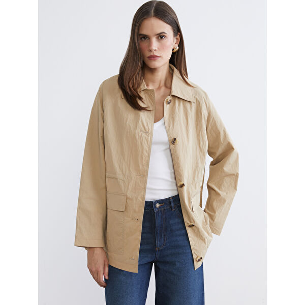 Gömlek Yaka Kadın Ceket