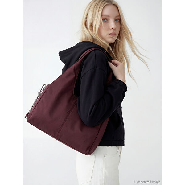 Fermuarlı Kadın Omuz Çantası