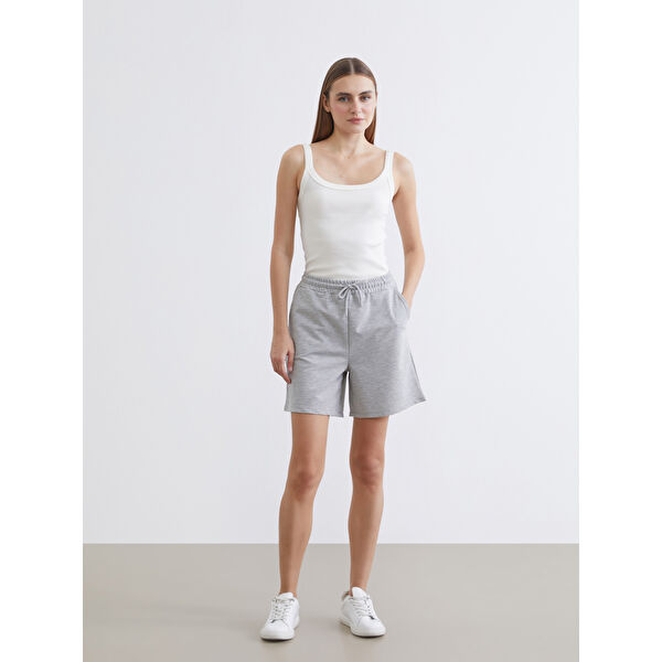 Beli Lastikli Kadın Şort