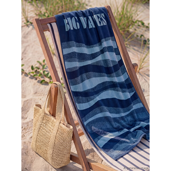 LCW ACCESSORIES Baskılı Pamuklu Erkek Plaj Havlusu 70x150 Cm